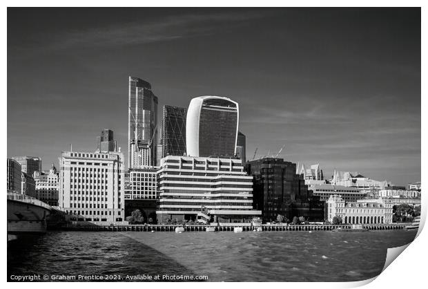 City of London Iconic Buildings Print by Graham Prentice