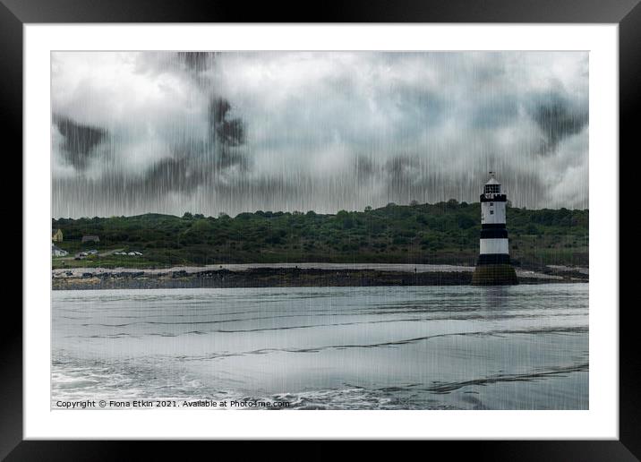 Penmon lighthouse Anglesey Framed Mounted Print by Fiona Etkin