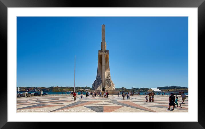 Padrao dos Descobrimentos Monument in Lisbon Framed Mounted Print by Luis Pina