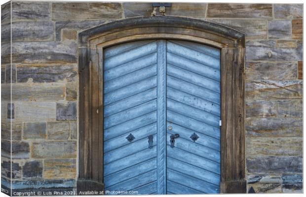 Medieval Door in Bamberg, Germany Canvas Print by Luis Pina
