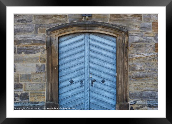 Medieval Door in Bamberg, Germany Framed Mounted Print by Luis Pina