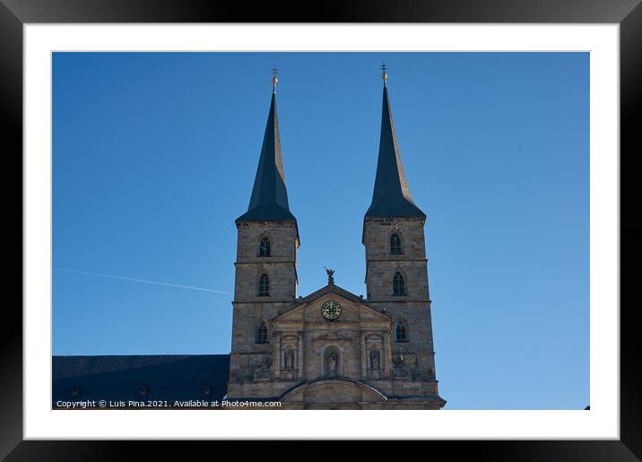 Top of Kloster Michelsberg in Bamberg Framed Mounted Print by Luis Pina