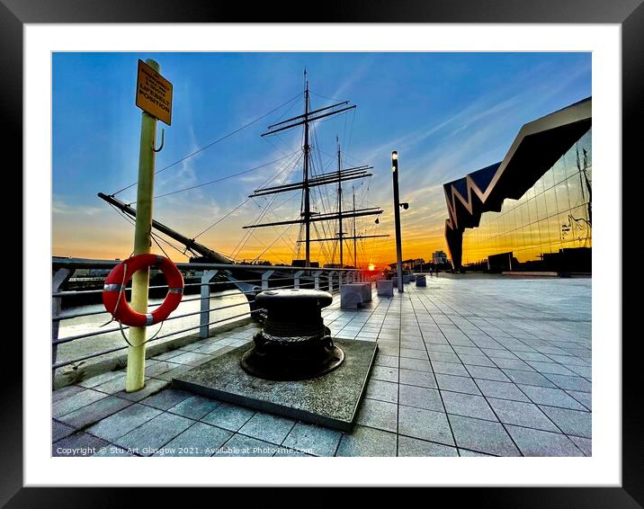 Ships and Sunsets  Framed Mounted Print by Stu Art Glasgow