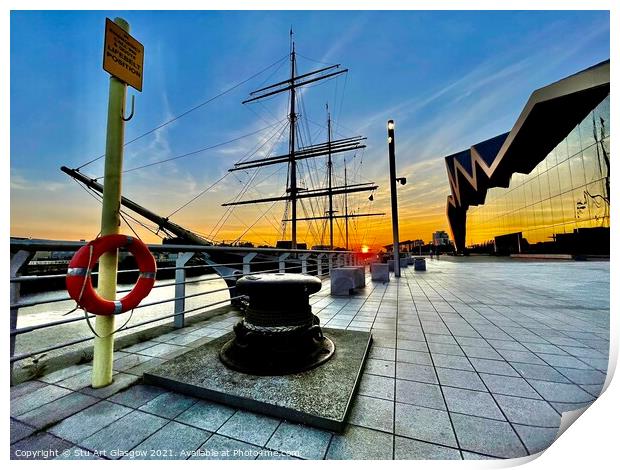 Ships and Sunsets  Print by Stu Art Glasgow
