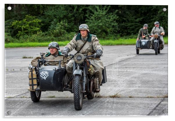 WWII BMW Military Motorcycle Acrylic by Arterra 
