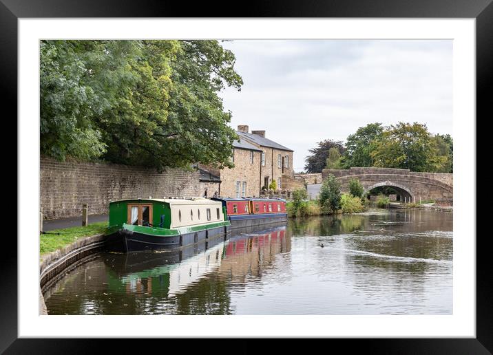 Lancaster canal Scene Framed Mounted Print by James Marsden