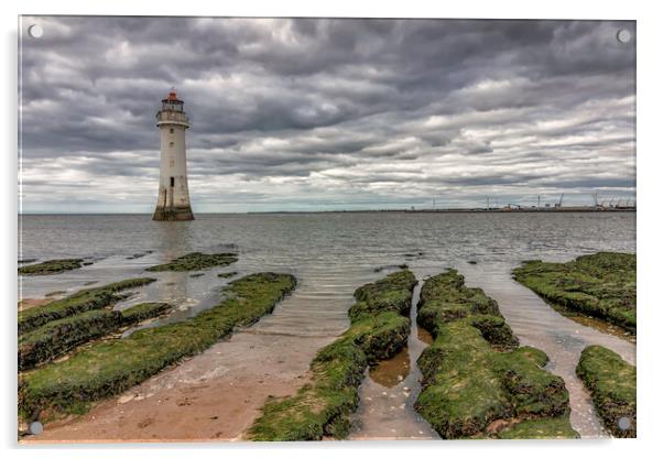 Captivating Newbrighton Lighthouse Landscape Acrylic by James Marsden