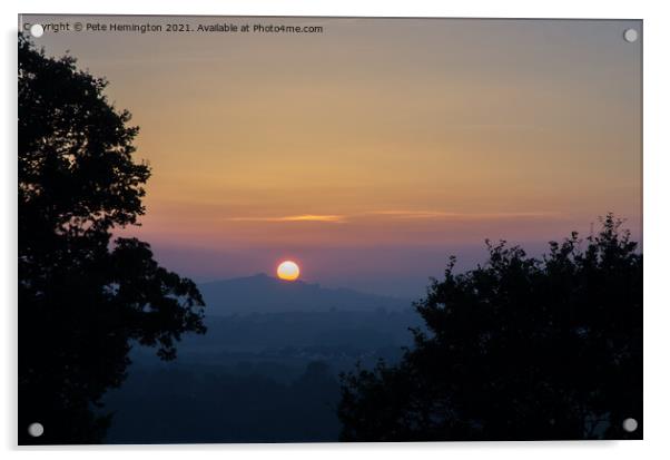 Sunset over Raddon Acrylic by Pete Hemington