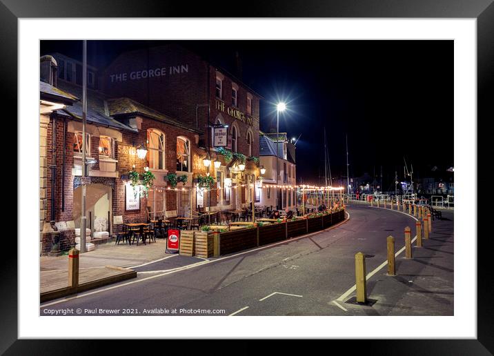 The George Inn Weymouth Framed Mounted Print by Paul Brewer