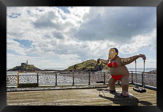Nansi the Mumbles Pier Mascot Framed Print by Heidi Stewart