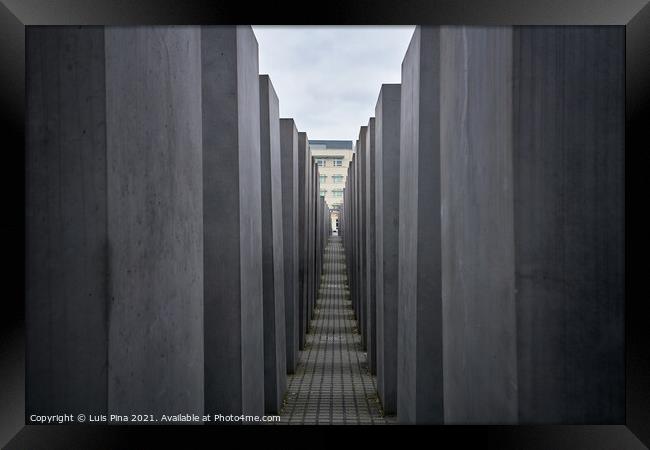 Memorial to the Murdered Jews of Europe in Berlin Framed Print by Luis Pina