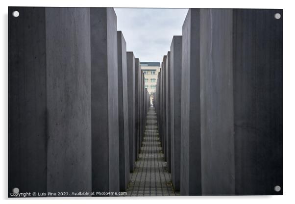 Memorial to the Murdered Jews of Europe in Berlin Acrylic by Luis Pina