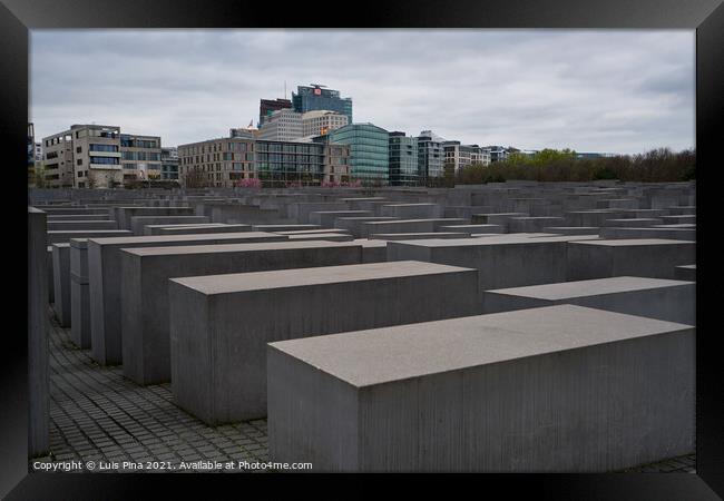 Memorial to the Murdered Jews of Europe in Berlin Framed Print by Luis Pina