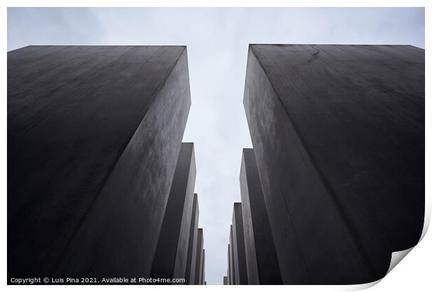 Memorial to the Murdered Jews of Europe in Berlin Print by Luis Pina