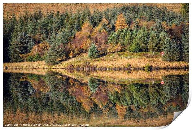 Autumnal Reflections Print by Heidi Stewart