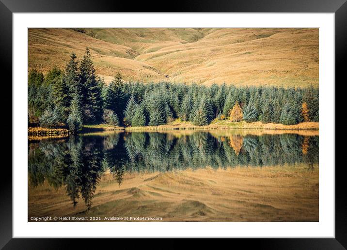 Autumnal Reflections Framed Mounted Print by Heidi Stewart