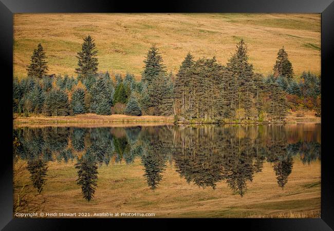 Autumnal Reflections Framed Print by Heidi Stewart