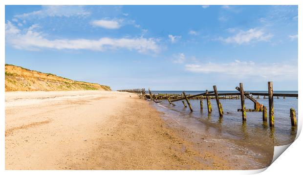Old revetments at Happisburgh Print by Jason Wells