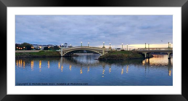 Venetian Bridge Twilight Framed Mounted Print by Michele Davis