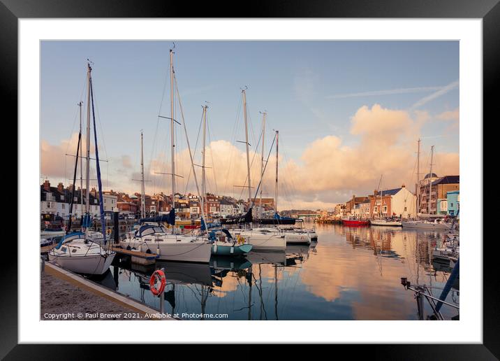 Weymouth Harbour Framed Mounted Print by Paul Brewer