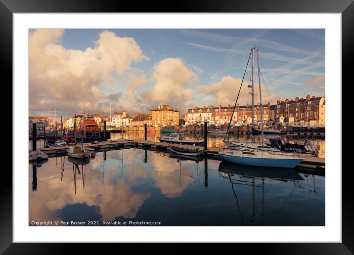 Weymouth RNLI Rescue Vessel Framed Mounted Print by Paul Brewer
