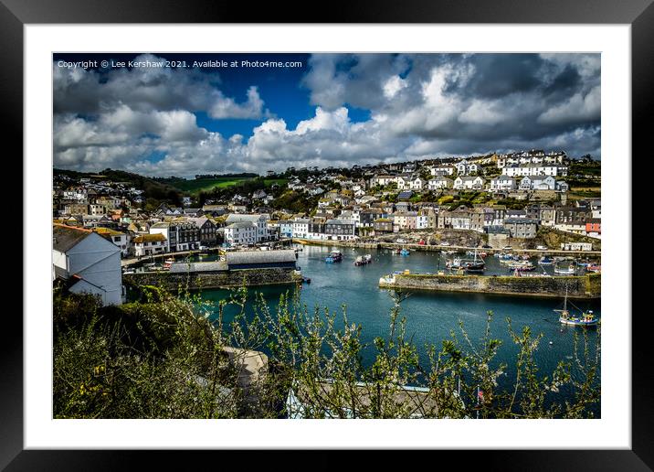 Enchanting Mevagissey: A Picturesque Cornish Haven Framed Mounted Print by Lee Kershaw