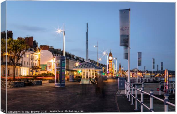 Weymouth Seafront in October Canvas Print by Paul Brewer