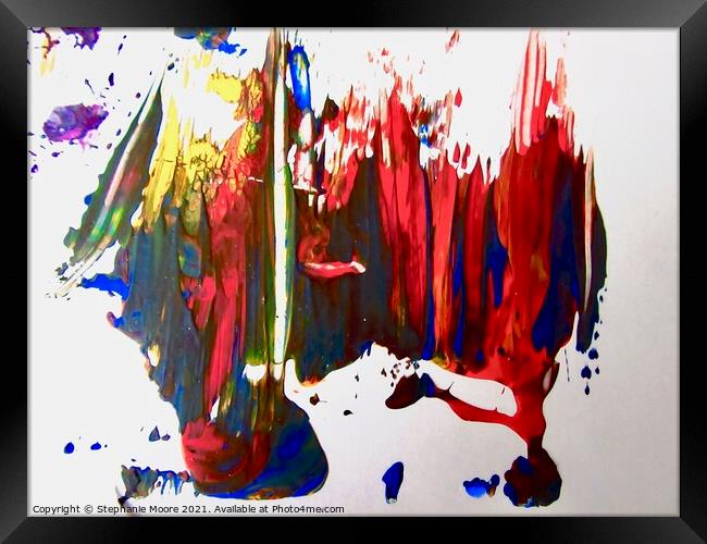 Colourful acrylic abstract Framed Print by Stephanie Moore