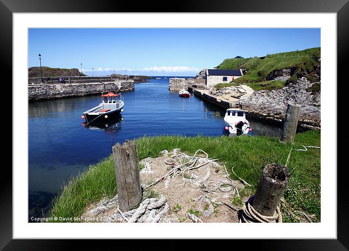 Ballintoy Harbour Framed Mounted Print by David McFarland