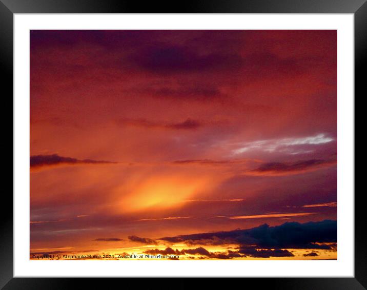 Magnificent Sunset Framed Mounted Print by Stephanie Moore