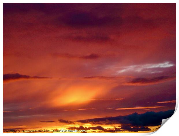 Magnificent Sunset Print by Stephanie Moore