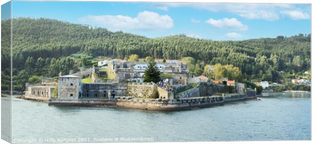 San Felipe Fortress: Galicia's Maritime Sentinel Canvas Print by Holly Burgess