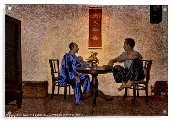 Chinese tea house Acrylic by Raymond Evans