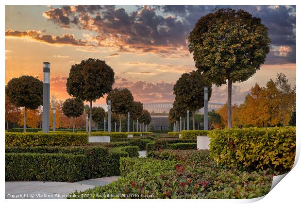 French garden in a park Galitskogo, Krasnodar, Russia Print by Vladimir Sidoropolev