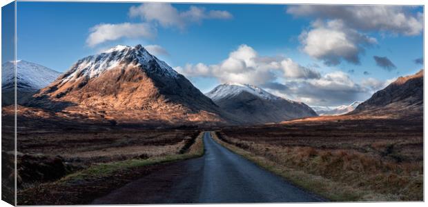 The Road to Glen Etive  Canvas Print by Anthony McGeever