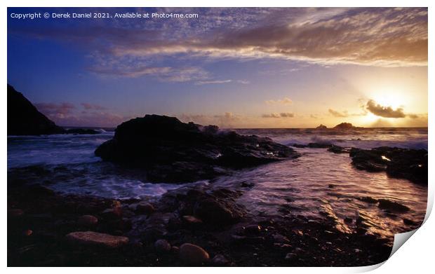 Sunset at Cape Cornwall #3 Print by Derek Daniel