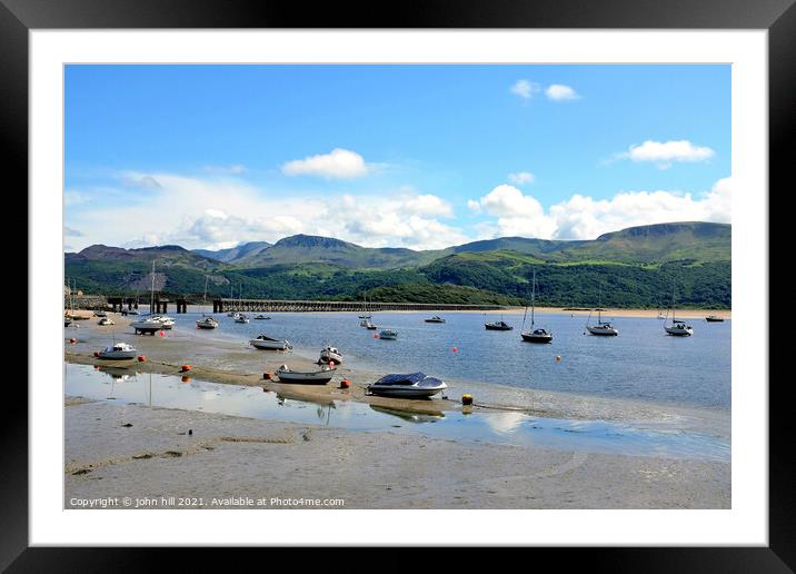 River Mawddach, Barmouth, Wales. Framed Mounted Print by john hill