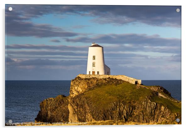 Tŵr Mawr Lighthouse Anglesey Acrylic by Heidi Stewart