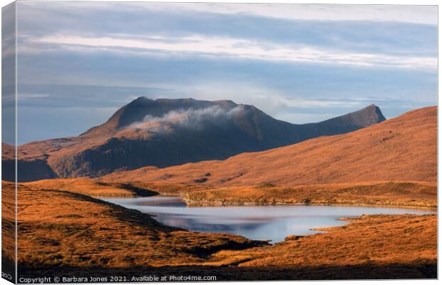   Autumn View from Knockan Rock Canvas Print by Barbara Jones