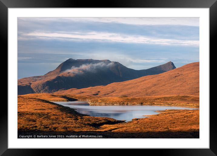   Autumn View from Knockan Rock Framed Mounted Print by Barbara Jones