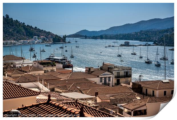 Poros rooftops. Print by Chris North