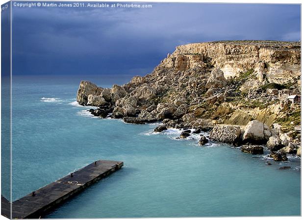 Cliffs in Malta Canvas Print by K7 Photography