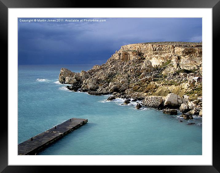 Cliffs in Malta Framed Mounted Print by K7 Photography