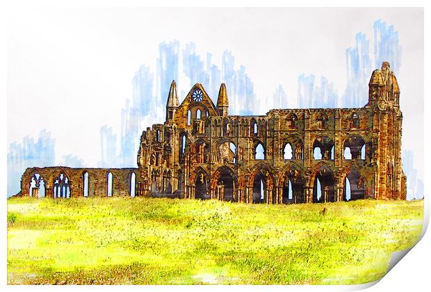 Whitby Abbey Print by Picture Wizard
