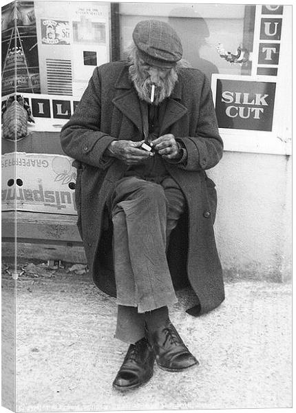 Local Tramp/Homeless Man Canvas Print by Ernest Sampson
