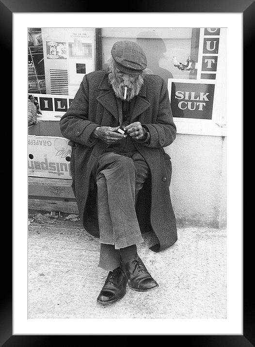 Local Tramp/Homeless Man Framed Mounted Print by Ernest Sampson