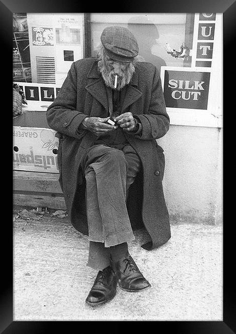 Local Tramp/Homeless Man Framed Print by Ernest Sampson