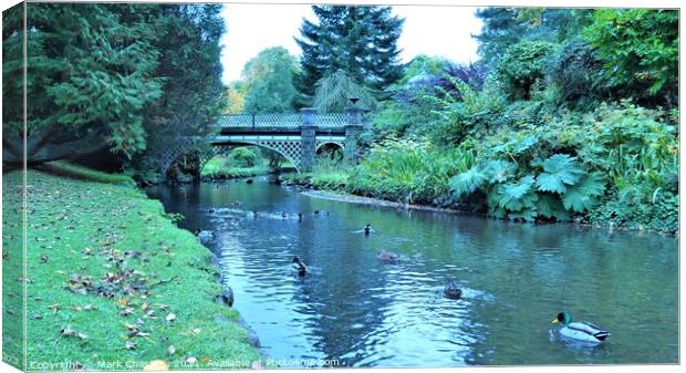 Tranquil Buxton Pavilion Gardens Canvas Print by Mark Chesters