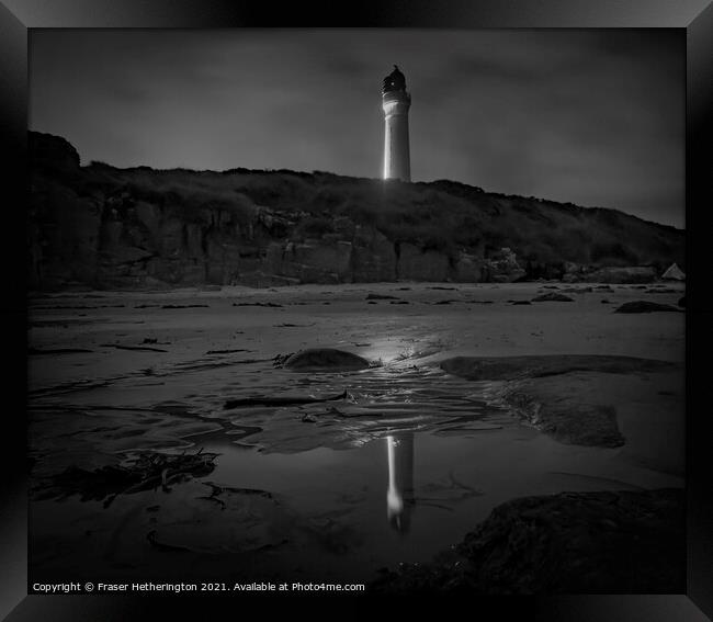 Night at the Lighthouse Framed Print by Fraser Hetherington