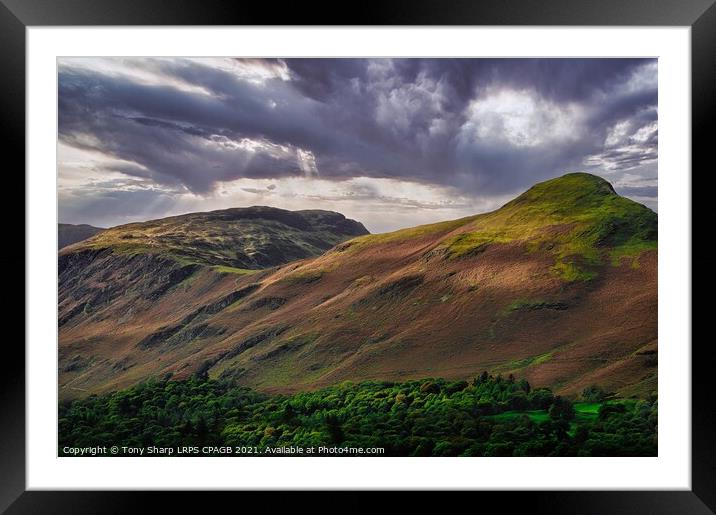 CATBELLS IN THE SUNLIGHT Framed Mounted Print by Tony Sharp LRPS CPAGB